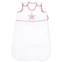 babybay Schlafsack Organic Cotton weiß Applikation Stern beere Sterne weiß