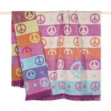 pad Kuscheldecke Peace 150 x 200 cm Mischgewebe Violett Lila