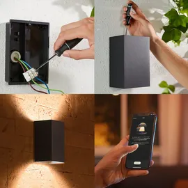 Philips Resonate Outdoor Wandleuchte schwarz