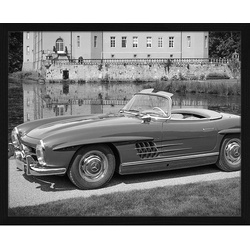 ANY IMAGE Digitaldruck »Mercedes Benz 300 SL Roadster«, Rahmen: Buchenholz, Schwarz