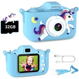 Kinder Kamera, 2.0”Display Digitalkamera Kinder,Geburtstagsgeschenk für madchen kind 3 4 5 6 7 8 9 10 11 12 Jahre,1080P HD Anti-Drop fotoapparat kinderspielzeug Weihnachten Spielzeug für mädchen