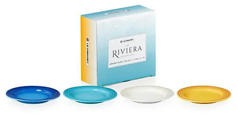 Le Creuset Teller 4er-Set 17 cm, Riviera