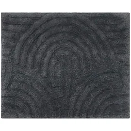 MY HOME Badematte MY HOME "Juna, Badvorleger, Badezimmer Teppich, Zen, Scandi, Boho" Gr. 4, grau (anthrazit), H:15mm, Baumwolle, Badematten, Badematte, Baumwolle, Hoch-Tief-Effekt, weich