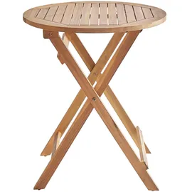 Beliani Gartentisch Ø 60 x 73 cm Braun/Bronze