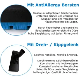 Maxorado 32mm Staubsauger Zubehör Set für Electrolux Nilfisk Numatic DN32 Düse Staubsaugerzubehör Zubehörkit