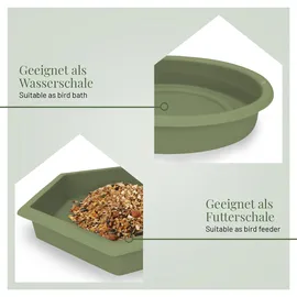 görges naturpharma gmbh 2er-Set Vogelfutterspender Grün – Wetterfeste & flexible Futterstation