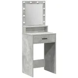 vidaXL Schminktisch mit LED-Lichtern in Betongrau 50x41x135 cm