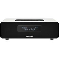Sangean DDR-36 DAB+ Digitalradio (DAB+/UKW-Tuner, Bluetooth, Weckfunktion, Sleep-Timer, AUX-In) inkl. Fernbedienung weiß