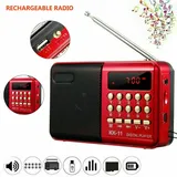 Küchenradio Lautsprecher Akku Mini Box Musikbox FM Radio MP3 Player USB SD Aux