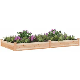 furnicato Hochbeet 240 x 120 x 25 cm Braun