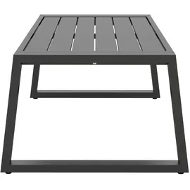 Tectake tectake® Garten-Lounge Set im Rope-Design mit Aluminiumgestell, höhenverstellbare Füße, Tisch mit Lamellenmuster