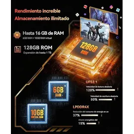 Cubot Kingkong ES 16 GB RAM 128 GB Schwarz/Orange