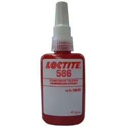 586 Gewindedichtung hochfest rot mittelviskos, 50ml Flasche - rot