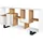 SKRAUT HOME Bücherregal 67 x 31 x 174 cm Weiß/Eiche