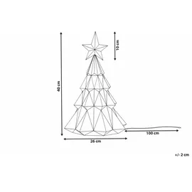 Beliani Weihnachtsbaum LED 40 cm Bunt
