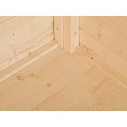 Weka Holzbau Gartenhaus + Gartenschrank, Boden für Gartenhaus 209 Gr.2,5 – 16 mm Massivholzboden Naturbelassen