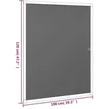 vidaXL Insektenschutz Fenster 100 x 120 cm Weiß