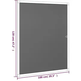vidaXL Insektenschutz Fenster 100 x 120 cm Weiß