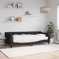 VidaXL Tagesbett mit Matratze Schwarz 80x200 cm Stoff