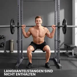 sportnow Hantelscheiben 2er-Set Tri-Grip 2 x 10 KG gummierte Olympiascheiben schwarz