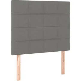 vidaXL Boxspringbett 100 x 200 cm Dunkelgrau