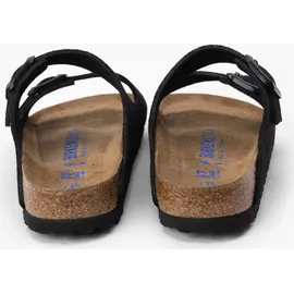 Birkenstock Arizona Weichbettung Veloursleder schmal schwarz 41