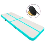 vidaXL Aufblasbare Gymnastikmatte mit Pumpe 500x100x20 cm PVC Grün