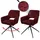 MCW 2er-Set Esszimmerstuhl MCW-N74, Küchenstuhl, drehbar Auto-Return, Stoff Chenille (490g/m2) Öko-Tex ~ bordeaux