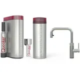 quooker deutschland gmbh Quooker Flex Square, PRO3 & CUBE, Voll-Edelstahl, FXSSST PRO3 CUBE2, **inkl. CUBE Filter Starter Set** inkl. 7 JAHRE GARANTIE