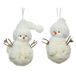 1 Christbaumschmuck Schneemann Weihnachtskugeln Weihnachtsbaumschmuck flauschig