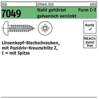Industrial Quality Supplies ISO 7049 Form CZ Linsenkopf-Blechschraube VG