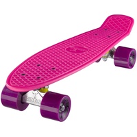 Ridge Retro Skateboard Mini Cruiser, rosa/lila, 22 Zoll