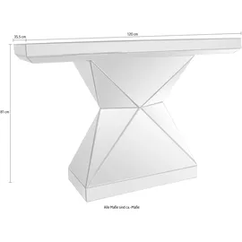 SalesFever Designer Konsole Konsolentisch 120 x 35,5 x 81 cm silber