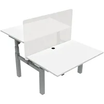 Stier Elektrisch höhenverstellbarer Team-Schreibtisch 501-88 180x80cm Weiß mel. 65-125cm