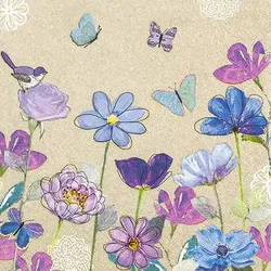 Serviette Pink and Blue 20tlg. Papier Bunt
