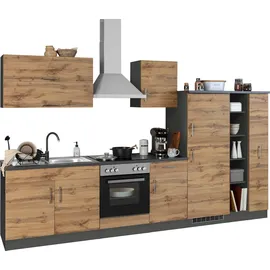 kochstation Küchenzeile KS-Colmar 330 cm grau