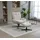 Duo Collection Relaxsessel Tolox Kunstleder 78 x 95 x 91 cm Grau mit Hocker