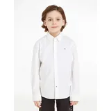 Tommy Hilfiger Jungen Hemd Oxford mit Stretch, Weiß (White), 16 Jahre - 16 Jahre