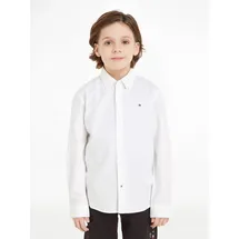 Tommy Hilfiger Jungen Hemd Oxford mit Stretch, Weiß (White), 16 Jahre - 16 Jahre