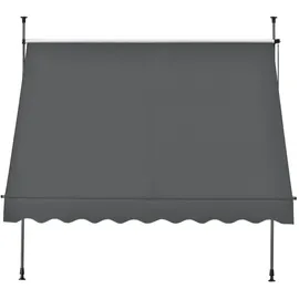 pro.tec Klemmmarkise Stem 400 x 120 cm grau