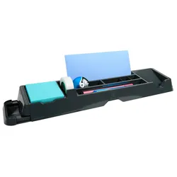 Exacompta 67038D 6x Desktop-Organizer TOOLBAR mit 7 verschiedenen Ablagefächern und 2 ausziehbaren Schubfächern links und rechts - Dunkelgrau