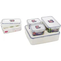 Lock & Lock Vorratsdose rechteckig, 1,0 l mit 3 Innenboxen 205 x 134 x 69 mm