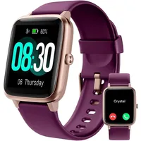 Smartwatch für Damen und Herren, 1,83 Zoll Touch-Farbdisplay mit SpO2, Herzfrequenzmessung, Schrittzähler, Schlafmonitor,Trainingsmodi Android IOS - Violett