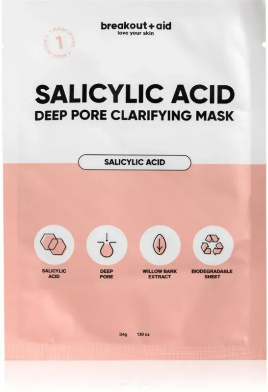 breakout + aid Salicylic Acid Deep Pore Clarifying Mask Zellschicht-Maske mit Salicylsäure 34 g