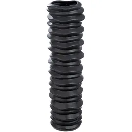 Casablanca by Gilde Bodenvase CASABLANCA BY GILDE "Bodenvase "Rillo", schwarz, B:20cm H:78cm T:20cm, Keramik, Vasen