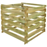 vidaXL Lattenkomposter 0,54 m3 Quadratisch Holz