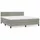 vidaXL Boxspringbett mit Matratze Hellgrau 160x200 cm Samt1397634