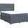 vidaXL Boxspringbett mit Matratze Dunkelgrau 140x200 cm Samt
