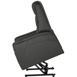 Hukla Fernsehsessel Dean Leder 70 x 107 x 88 cm Schwarz elektrisch