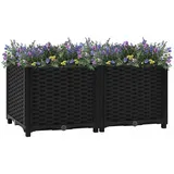 vidaXL Hochbeet 80 x 40 x 20 cm Schwarz